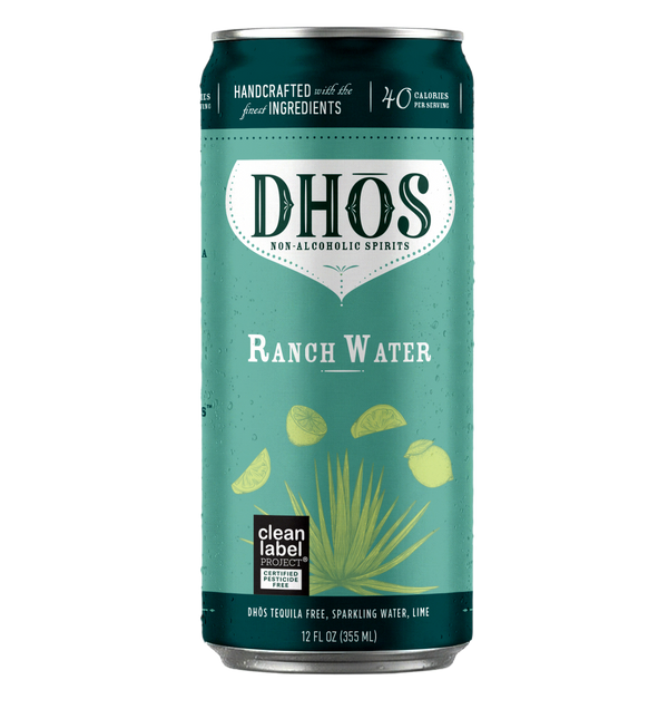Can of DHOS Ranch Water on a white background